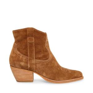 Botki Damskie Steve Madden Perkins Taupe Zamszowe Szare Brązowe | SM-301JB