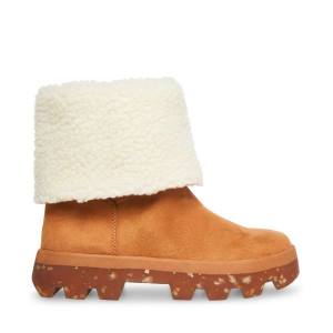 Botki Damskie Steve Madden Restt Tan Ciemny Brązowe | SM-625TF