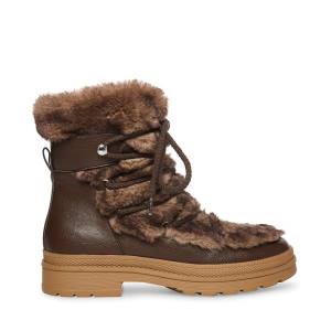 Kozaki Damskie Steve Madden Dione Tan Brązowe Kolorowe | SM-905AU