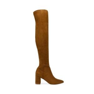 Kozaki Damskie Steve Madden Shaya Cognac Brązowe | SM-870ZL