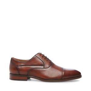Mokasyny Męskie Steve Madden Proctor Tan Skórzane Brązowe | SM-854DP