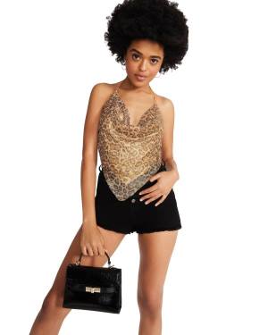 Najfatalniejszy Damskie Steve Madden Barely There Rhinestone Halter Srebrne | SM-850KQ