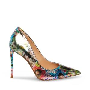 Szpilki Damskie Steve Madden Vala Heel Srebrne Kolorowe | SM-978VK