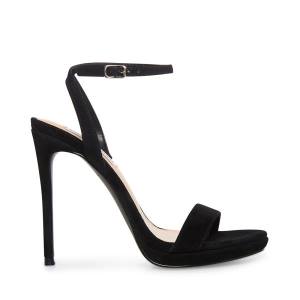 Szpilki Damskie Steve Madden Wafer Zamszowe Heel Czarne | SM-682BL