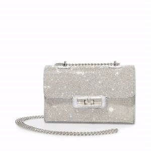 Torba Crossbody Damskie Steve Madden Bwonders Srebrne | SM-542OM