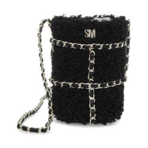 Torby Przez Ramię Damskie Steve Madden Bquench Faux Fur Czarne | SM-753TN