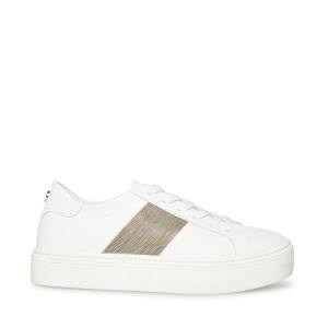 Trampki Damskie Steve Madden Swept Białe | SM-504KH