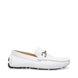 Trampki Męskie Steve Madden Brimley Skórzane Białe | SM-674JU